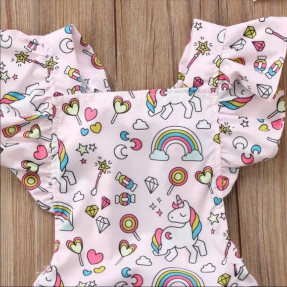 💕HP💕 Unicorn Romper and Headband - Picture 3 of 3